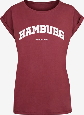 Maglietta 'Hamburg' di Merchcode in rosso: frontale