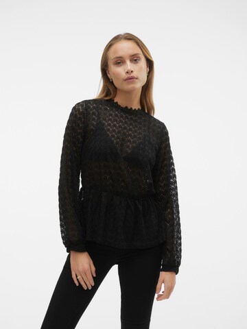 VERO MODA Blouse 'BECCA' in Zwart: voorkant