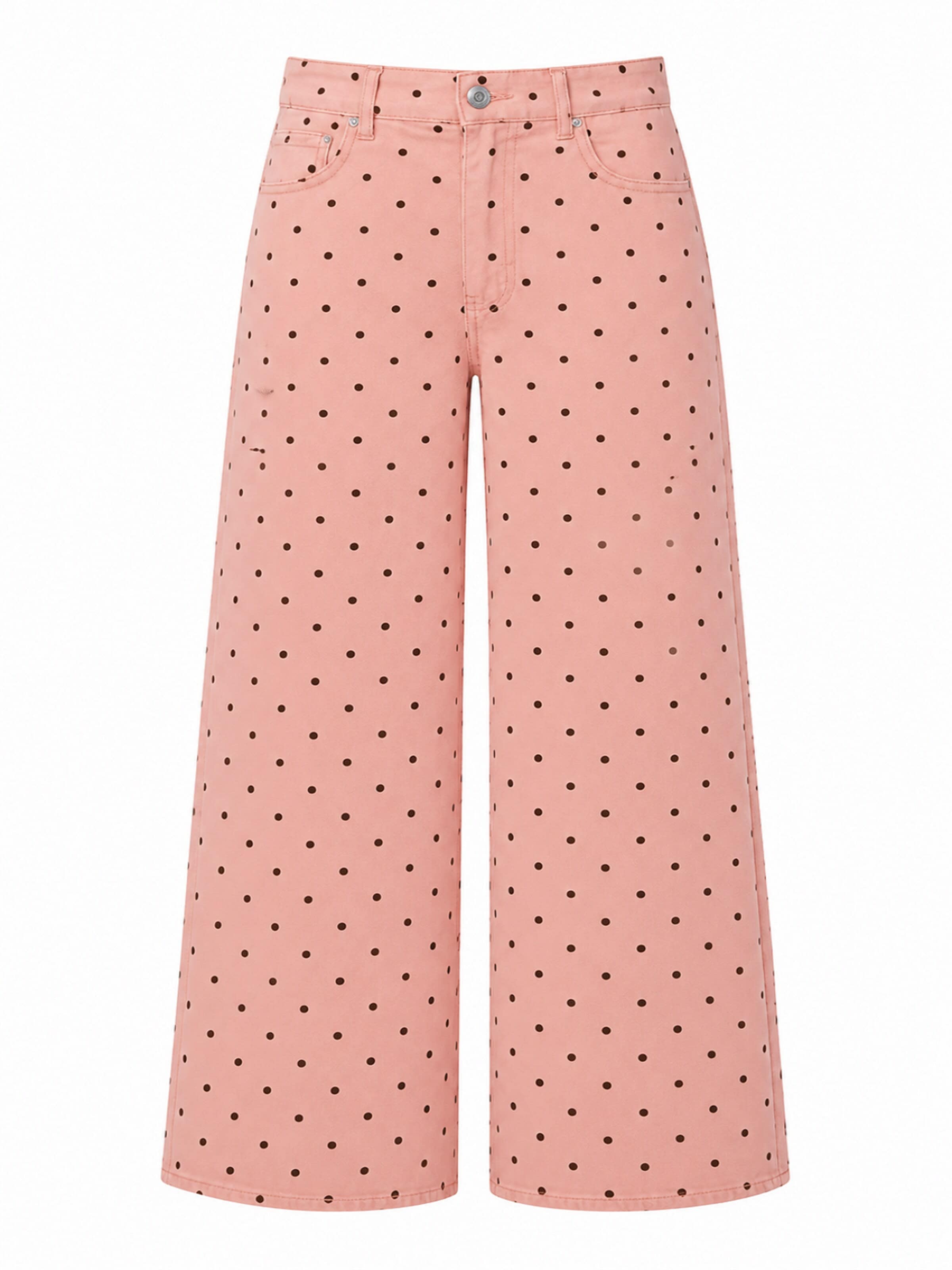 IT'S BASIC Baggy Jeans 'POLKA BAGGY LOW RISE JEANS' in Roze: voorkant