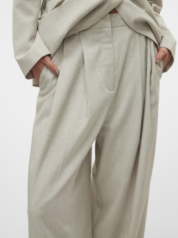 VERO MODA Wide leg Bandplooibroek in Grijs