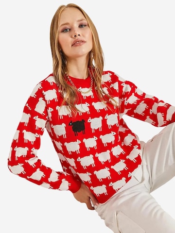 Pull-over 'Pullover' Bianco Lucci en rouge