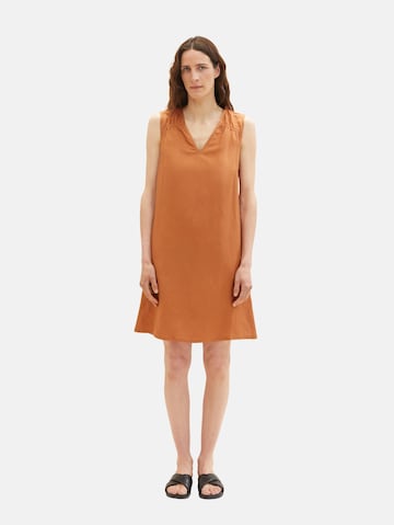 TOM TAILOR Summer dress in Brown: front