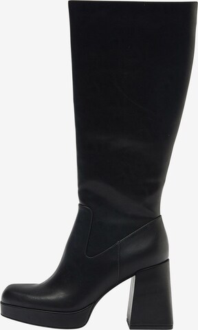 Bottes Pull&Bear en noir : devant