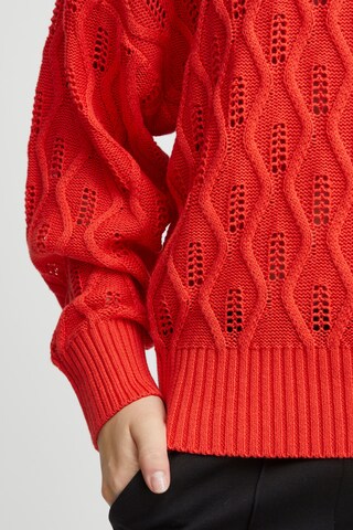 ICHI Sweater 'Marnas' in Red