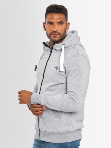 Alessandro Salvarini Sweatjacke 'Vinzent' in Grau