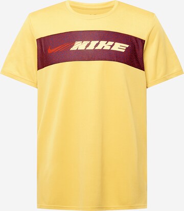 NIKE Performance Shirt 'Superset Energy' in Yellow: front