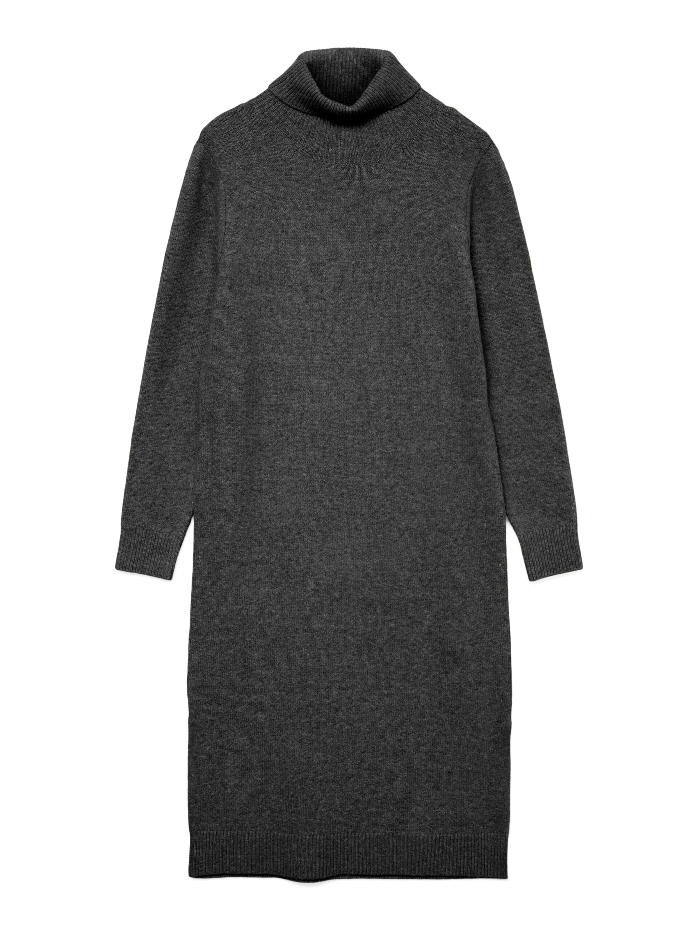 VERO MODA Gebreide jurk in Grijs: voorkant