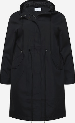 ABOUT YOU Curvy Between-Seasons Coat 'Denise' in Black: front