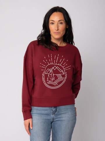 Sweat-shirt 'Natur ist schön ' Watapparel en rouge : devant