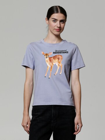 Watapparel T-Shirt 'Underground Rehsistance' in Lila: Vorderseite