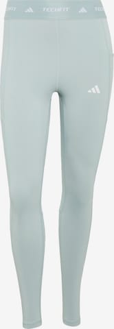 Pantaloni sportivi 'TECHFIT' di ADIDAS PERFORMANCE in verde: frontale