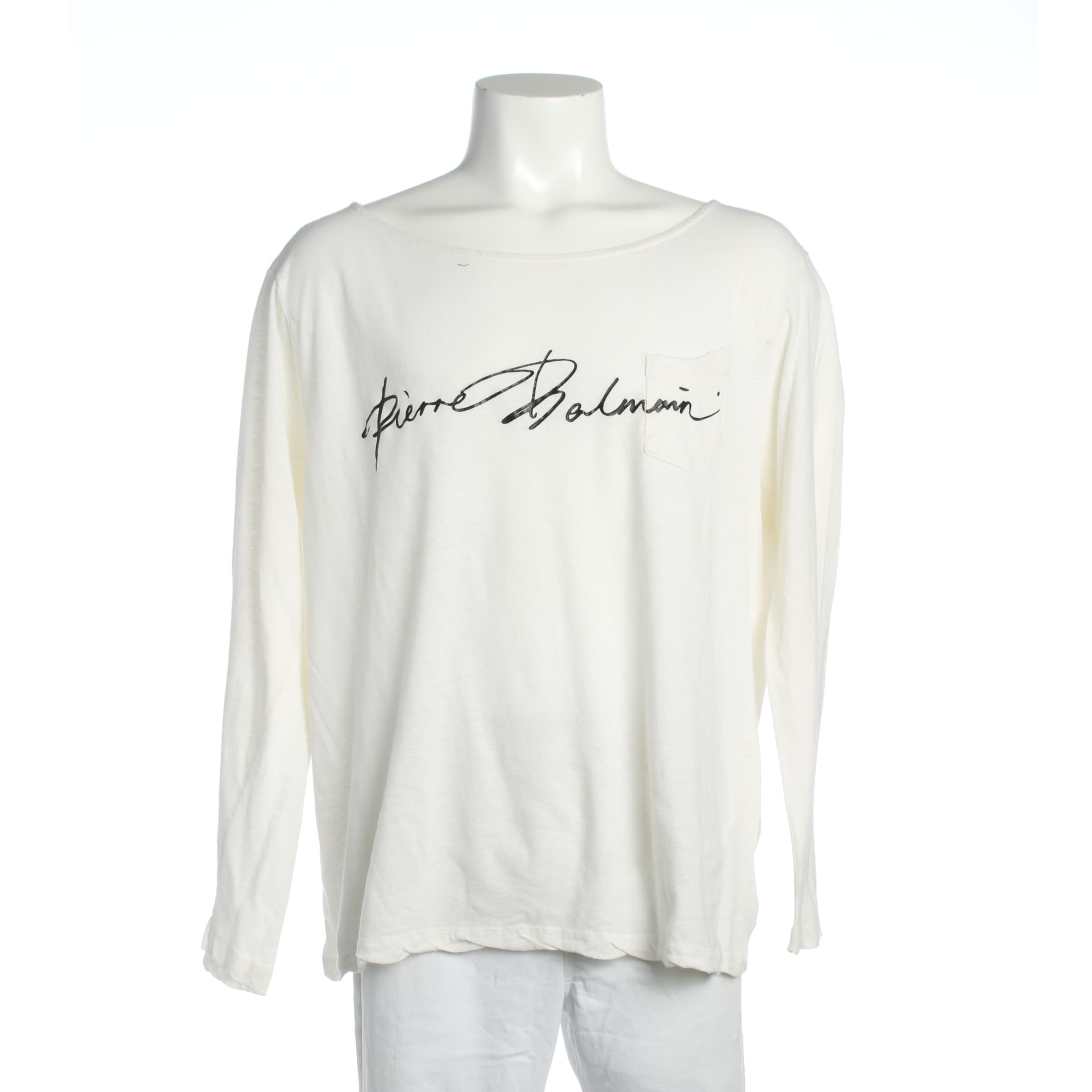 Balmain Freizeithemd / Shirt / Polohemd langarm in M in creme, Produktansicht