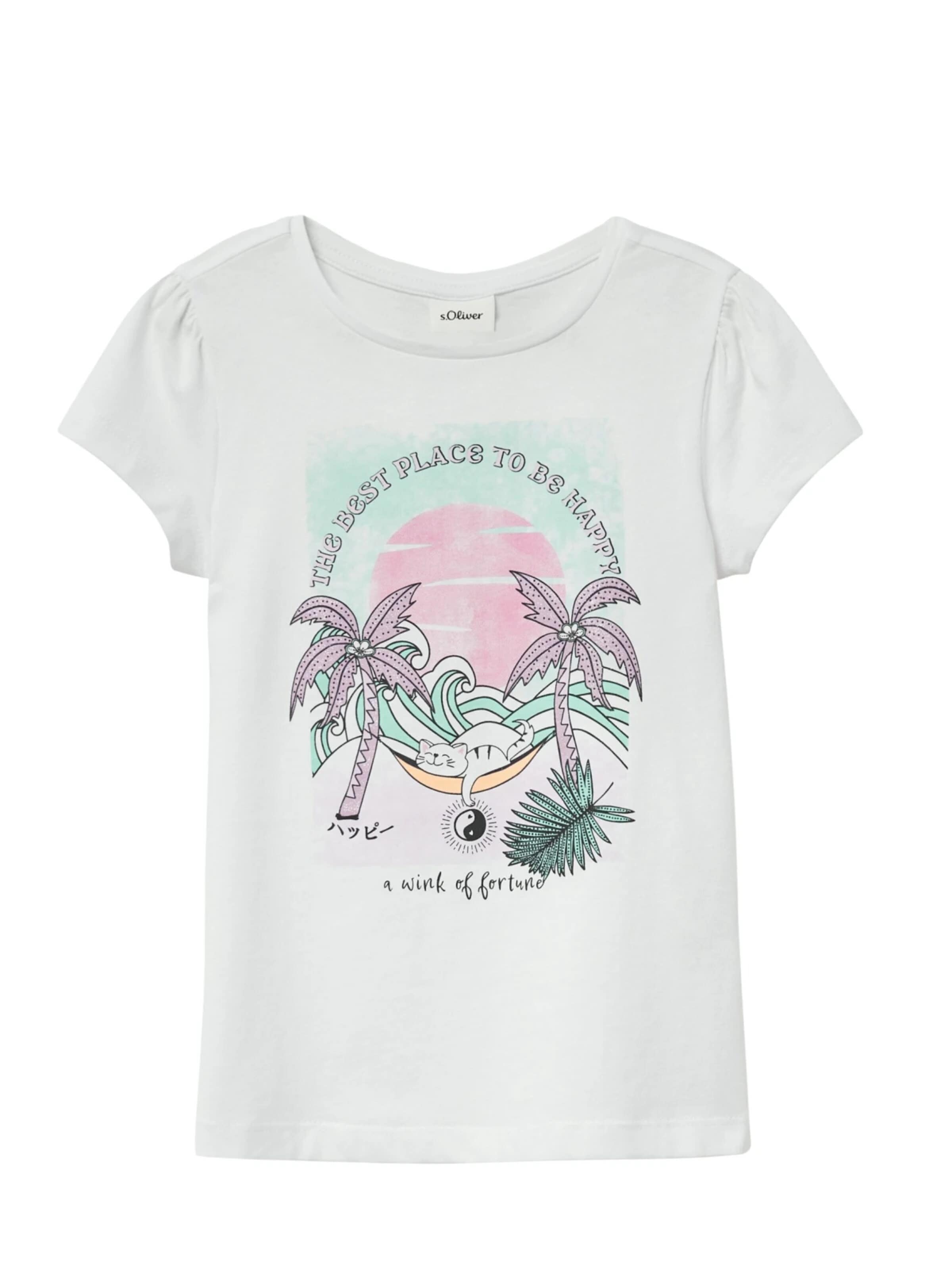s.Oliver Shirt 's.Oliver - T-shirt' in Wit: voorkant