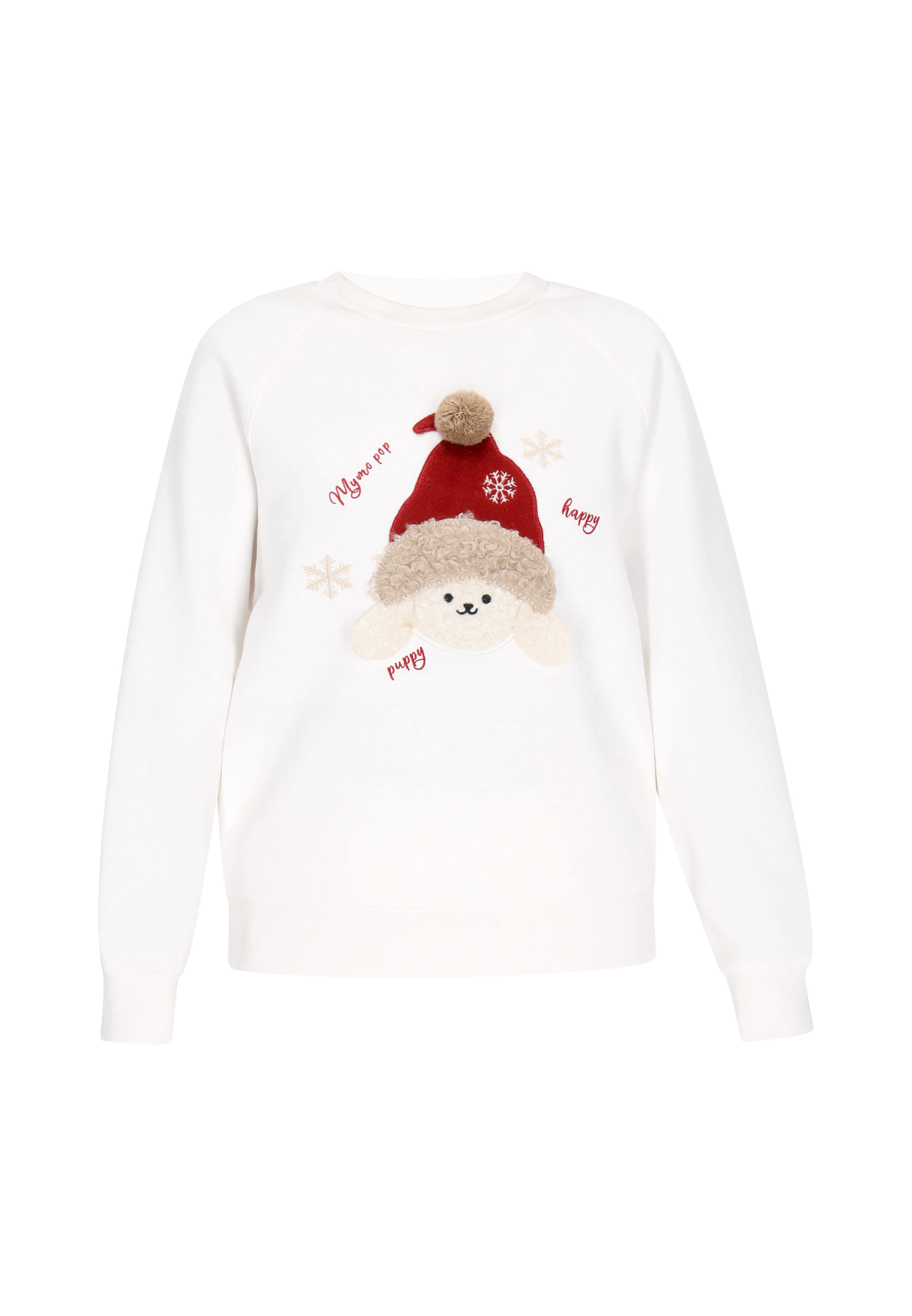 MYMO Sweatshirt 'Pop' in Wit: voorkant
