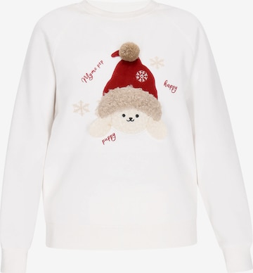 Sweat-shirt 'Pop' MYMO en blanc : devant