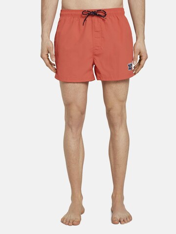 Shorts de bain TOM TAILOR en orange : devant