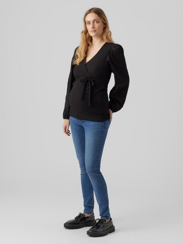 MAMALICIOUS Bluse 'LEANNE' in Schwarz