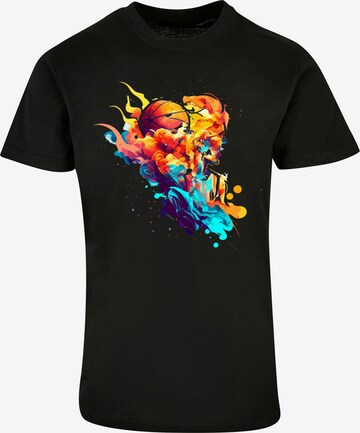 F4NT4STIC Shirt 'Basketball Sports Collection - Abstract player' in Black: front