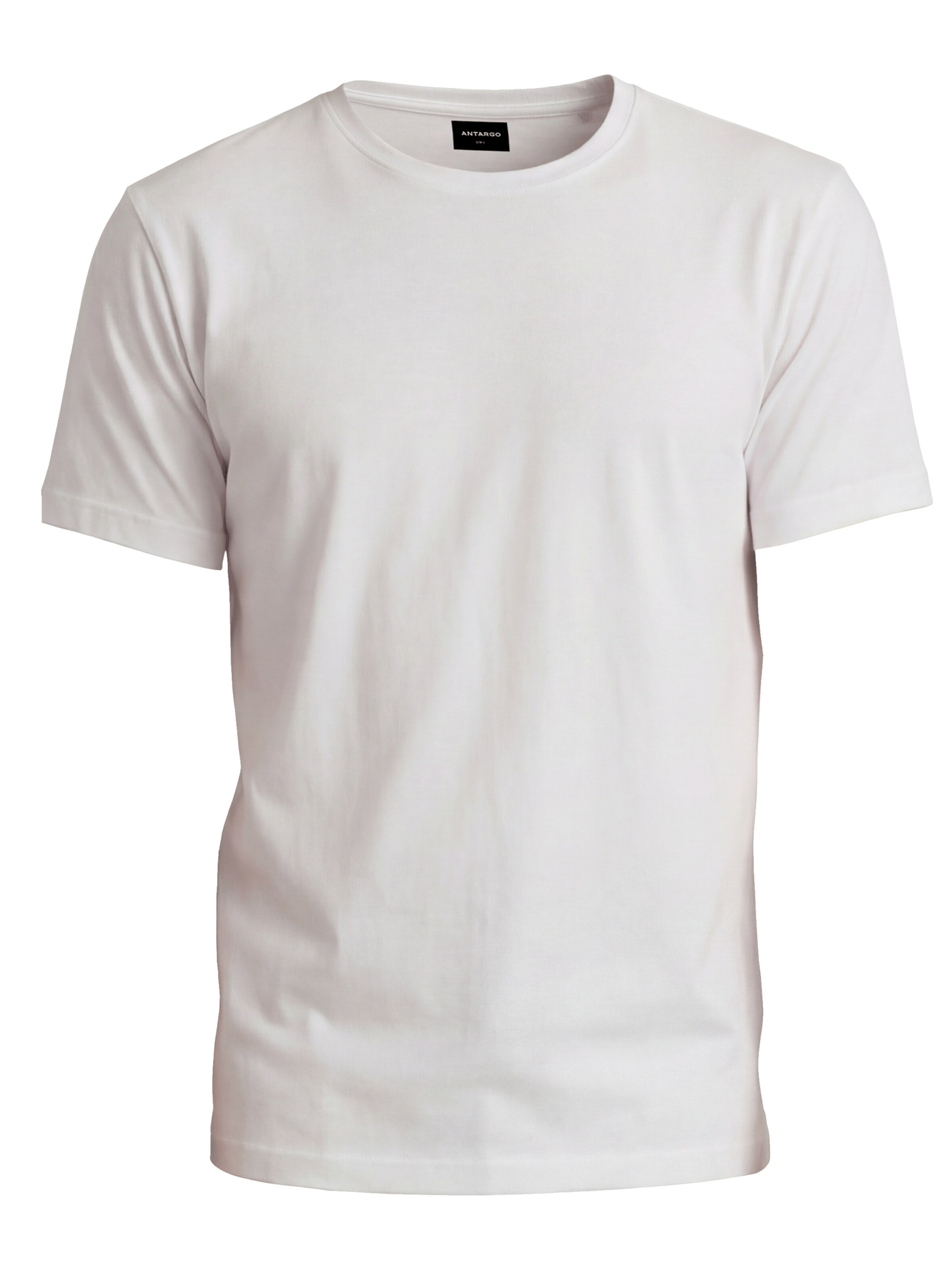 Antargo Shirt 'Basic T-Shirt' in White: front