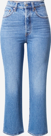 LEVI'S ® Jeans 'Ribcage Crop Boot' i blue denim / brun / blodrød / hvid, Produktvisning