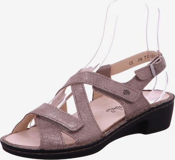 Finn Comfort Strap Sandals in Beige: front