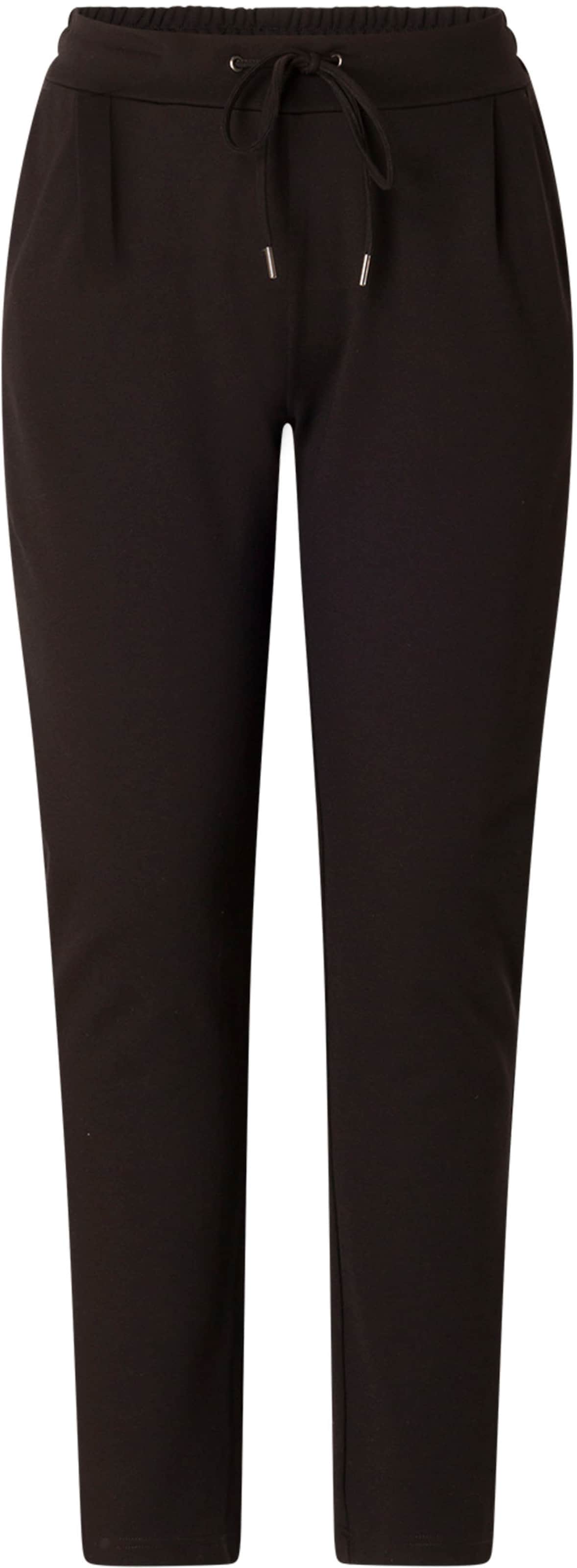 BASE LEVEL Regular Pyjamahose in Schwarz: Vorderseite