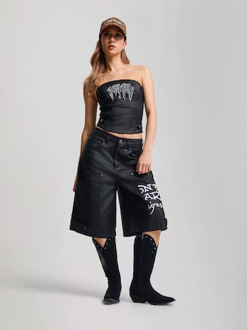 Ed Hardy Wide leg Jeans in Zwart