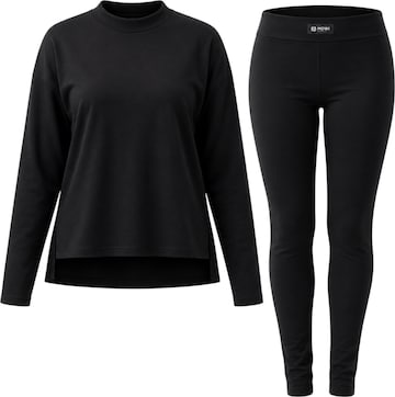 Mowi Fit Trainingspak 'Lange Mouwen Legging Set' in Zwart: voorkant