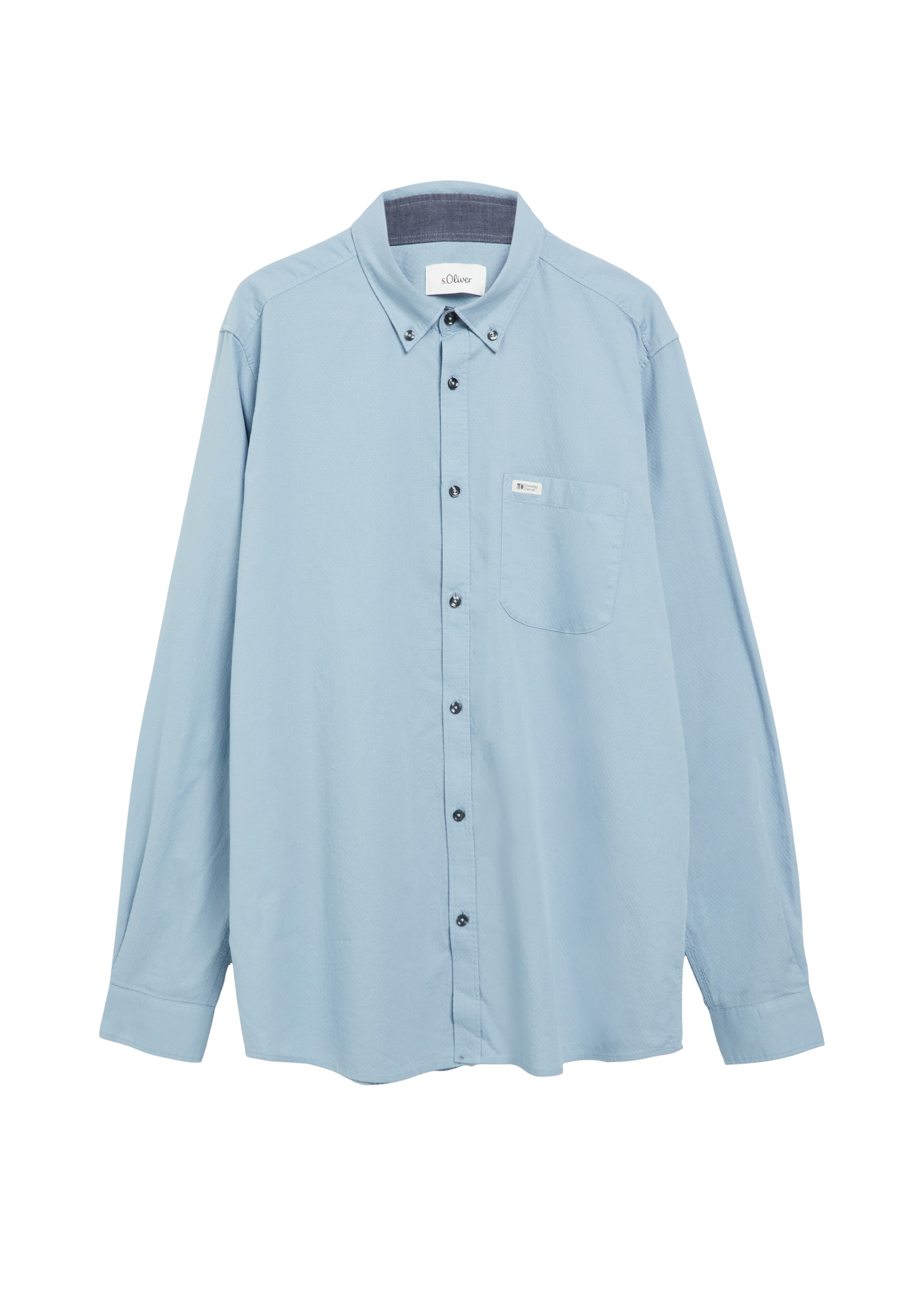 s.Oliver Button Up Shirt in Blue: front