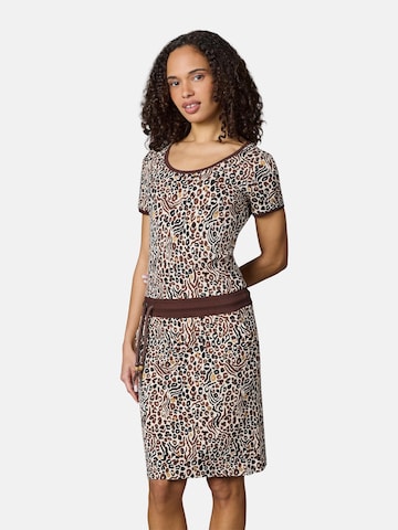 Rochie de vară 'Baomi Zoo' de la Ragwear pe maro: față