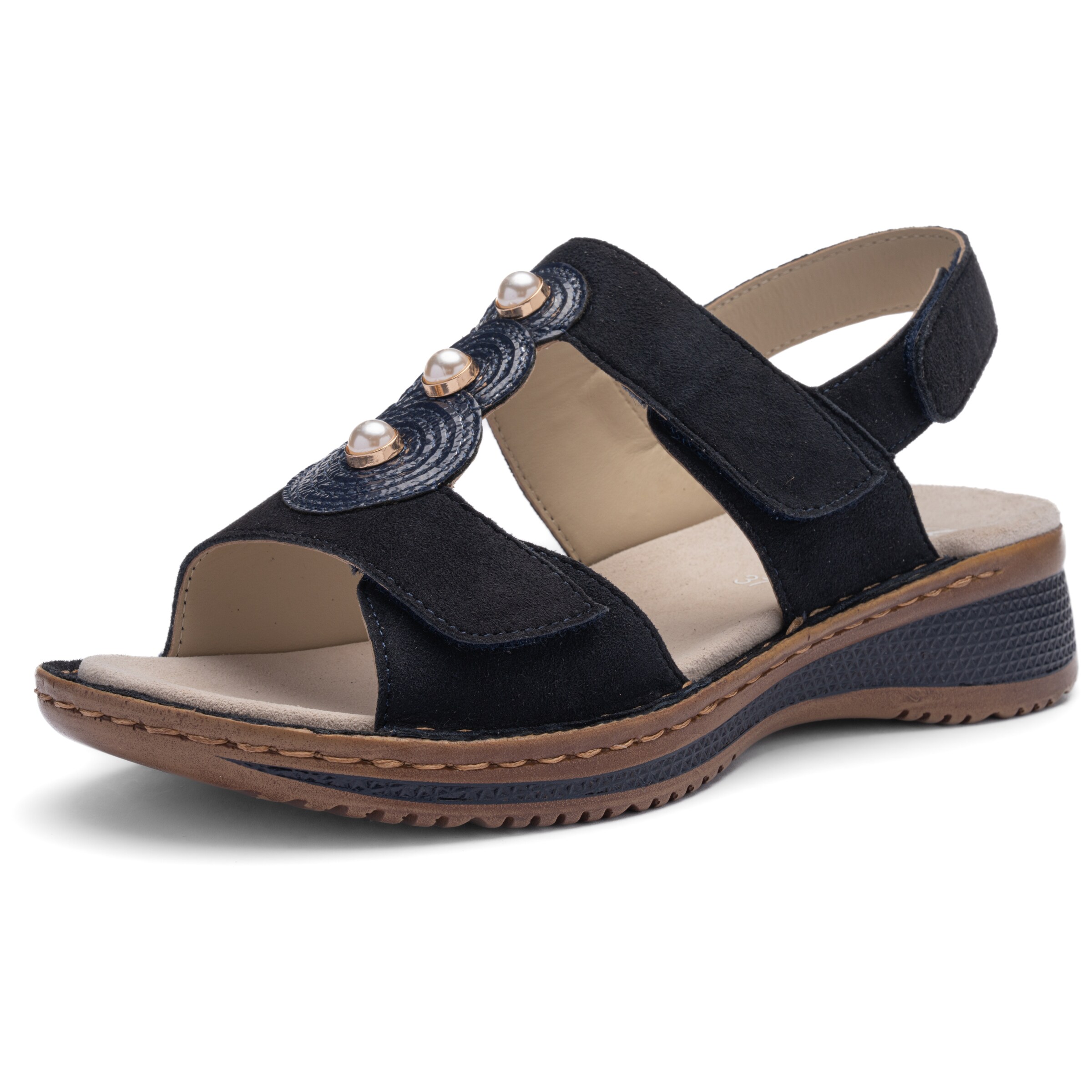 ARA Strap Sandals in Blue: front
