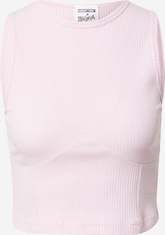 ABOUT YOU x Sharlota Top 'Marie' in Pink: front