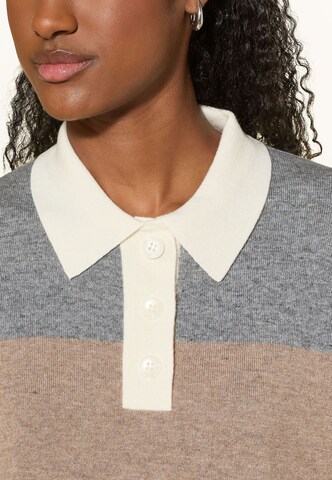 darling harbour Cashmerepullover Polo in Grau: Vorderseite
