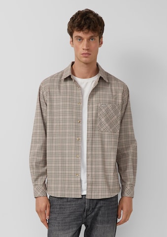 s.Oliver Regular fit Overhemd in Beige: voorkant