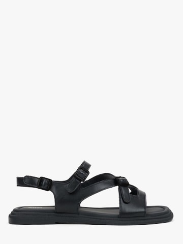 Estro Sandaal '24-11-02' in Zwart: voorkant