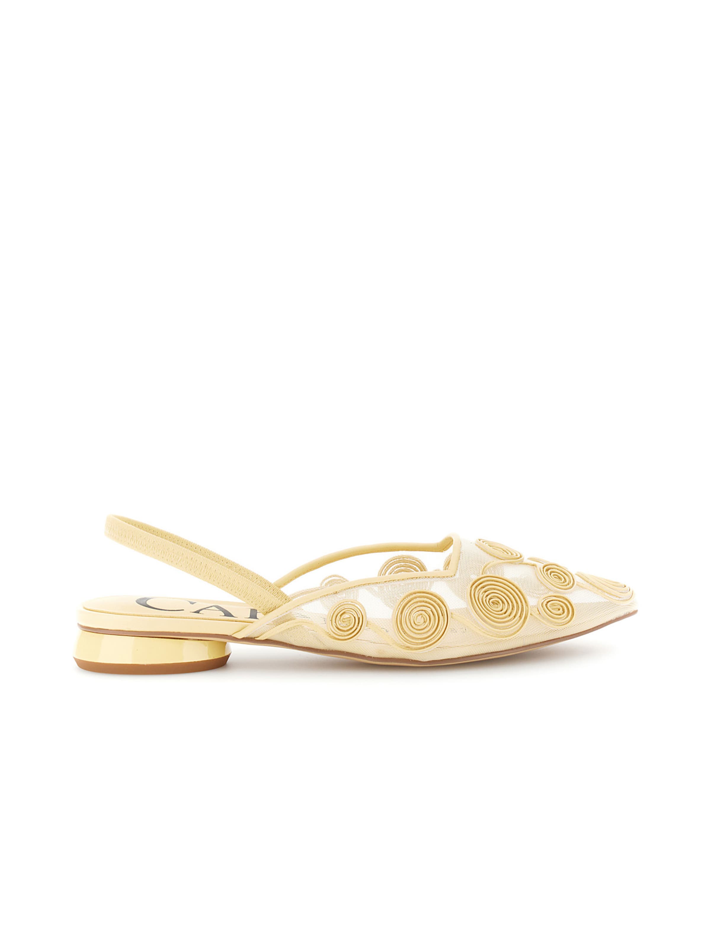 Ballerina con cinturino di CAFè NOIR in giallo