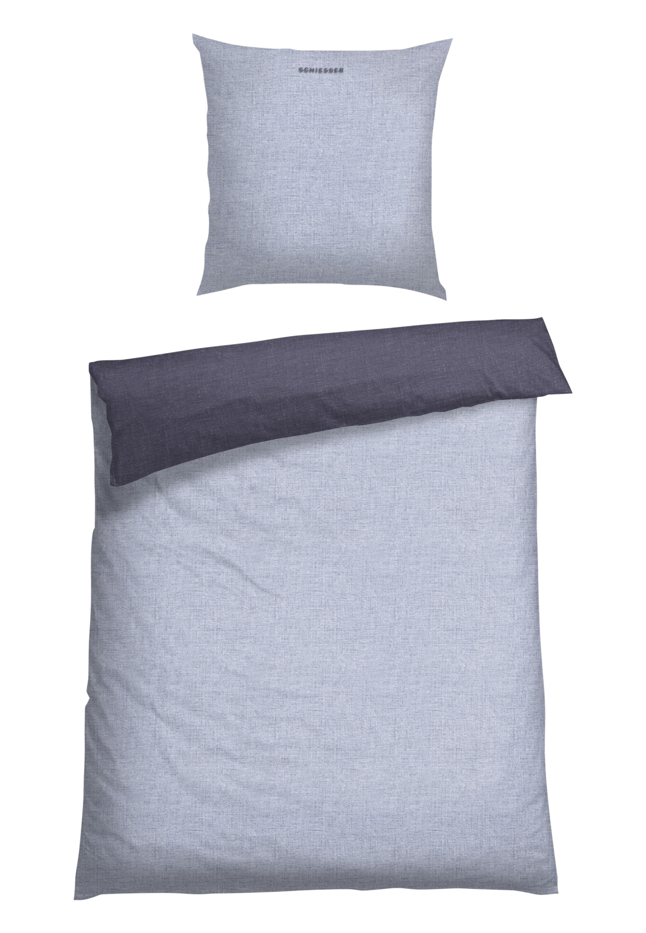 SCHIESSER Duvet cover 'Doubleface Renforcé' in Blue: front