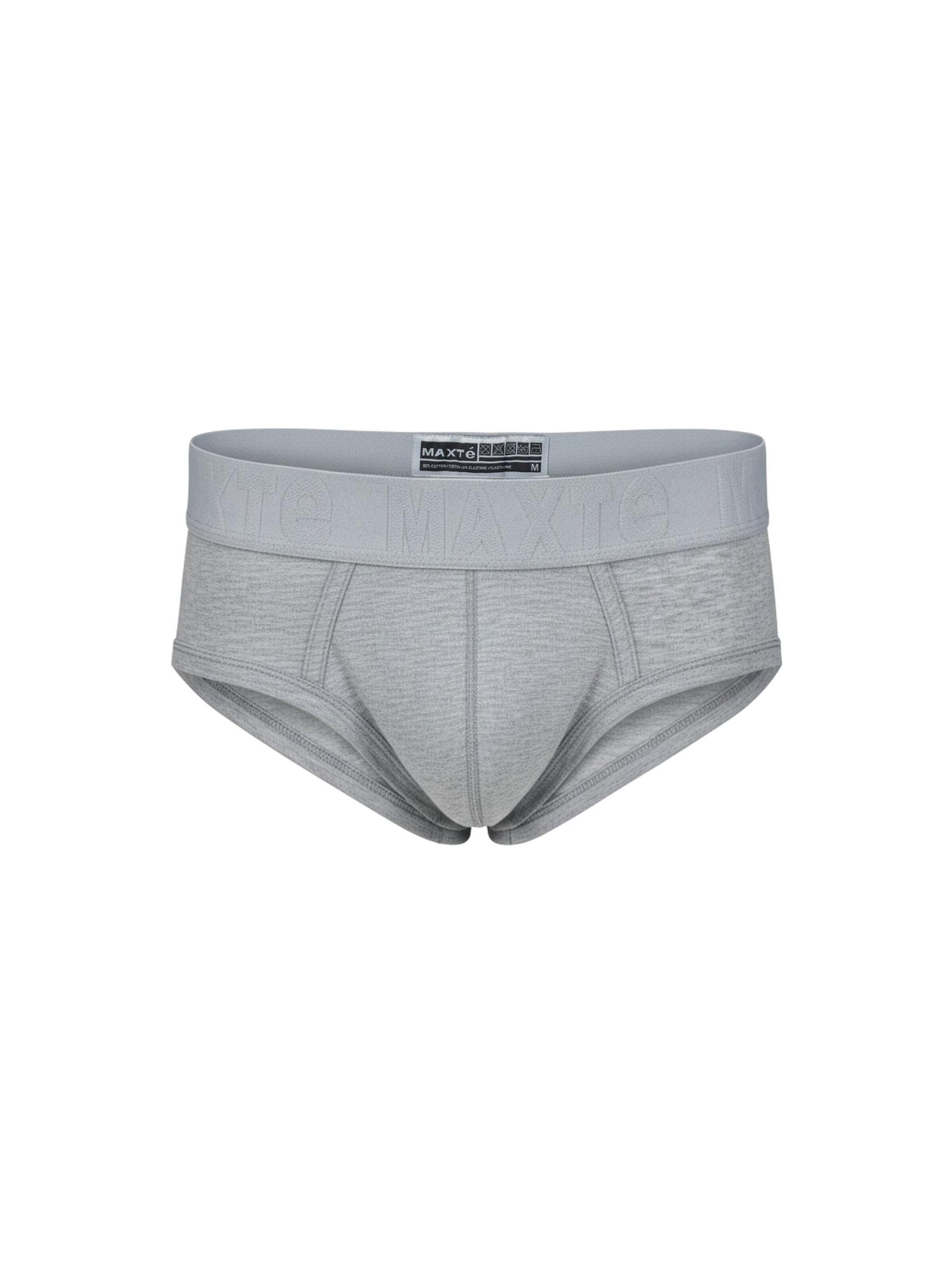 Maxte Panty 'COTTON MAX Slips Men 5er Pack' in Grey