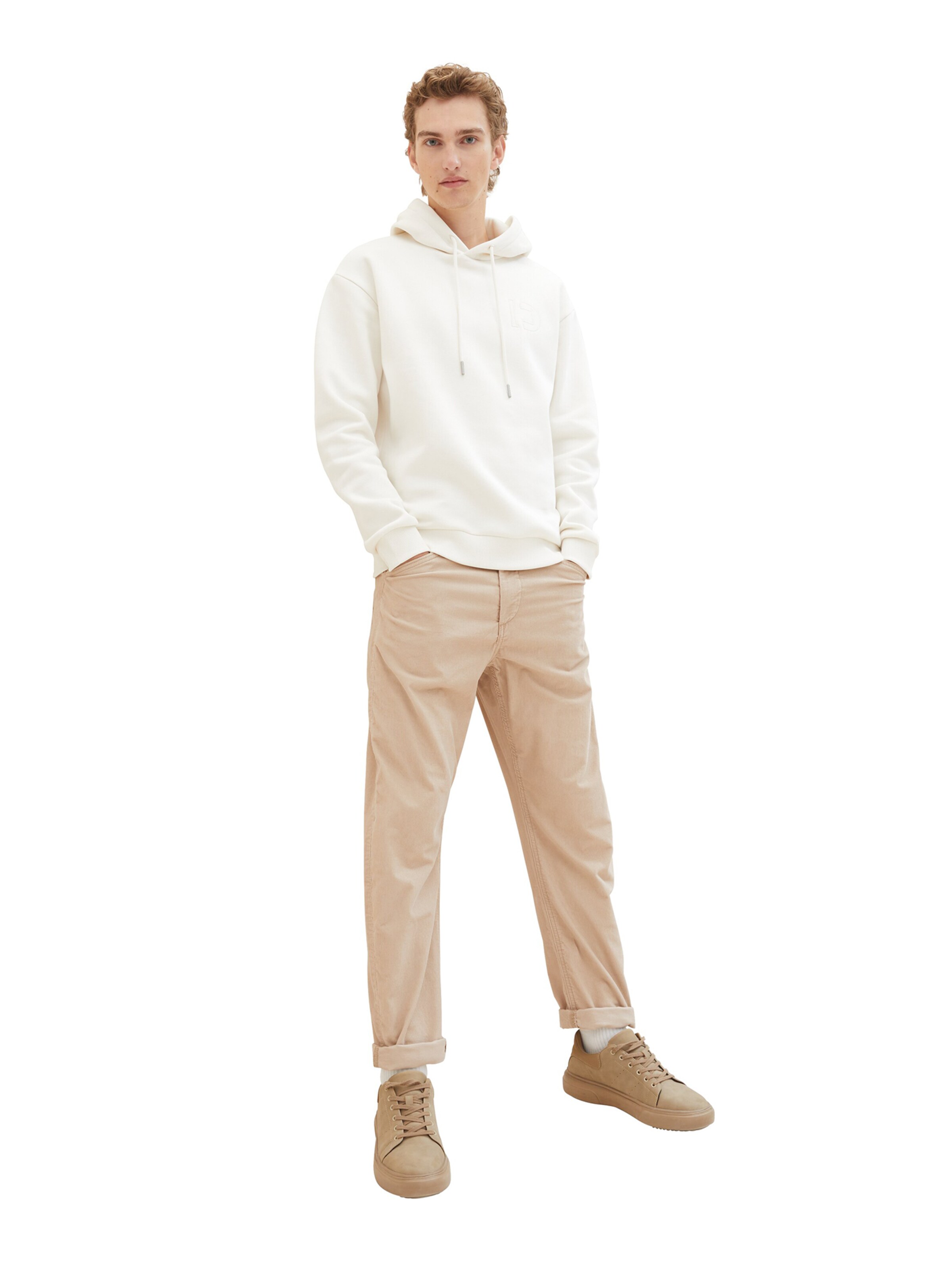 TOM TAILOR DENIM Regular Trousers in Beige