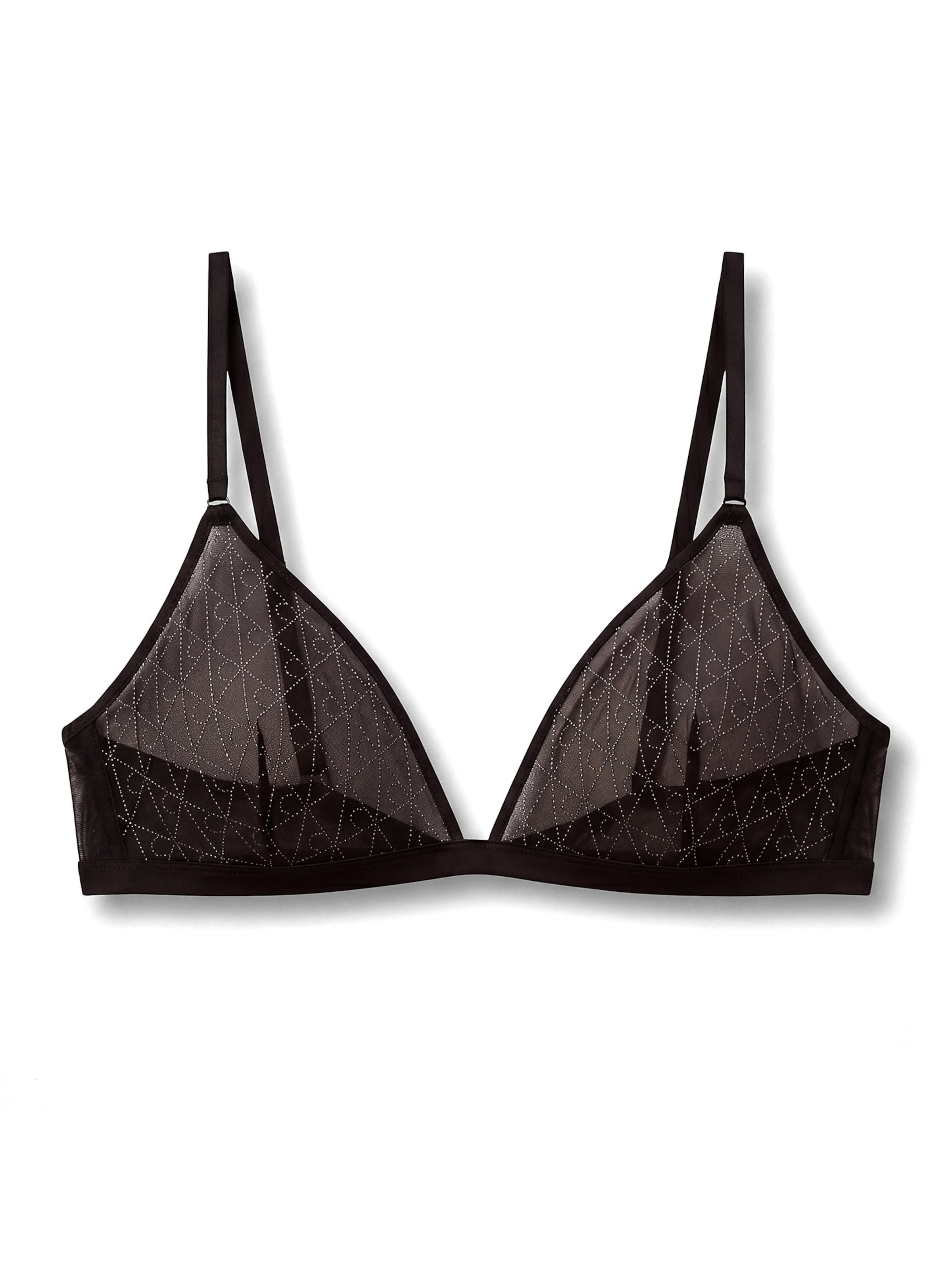 Triangle Soutien-gorge Calvin Klein en noir : devant