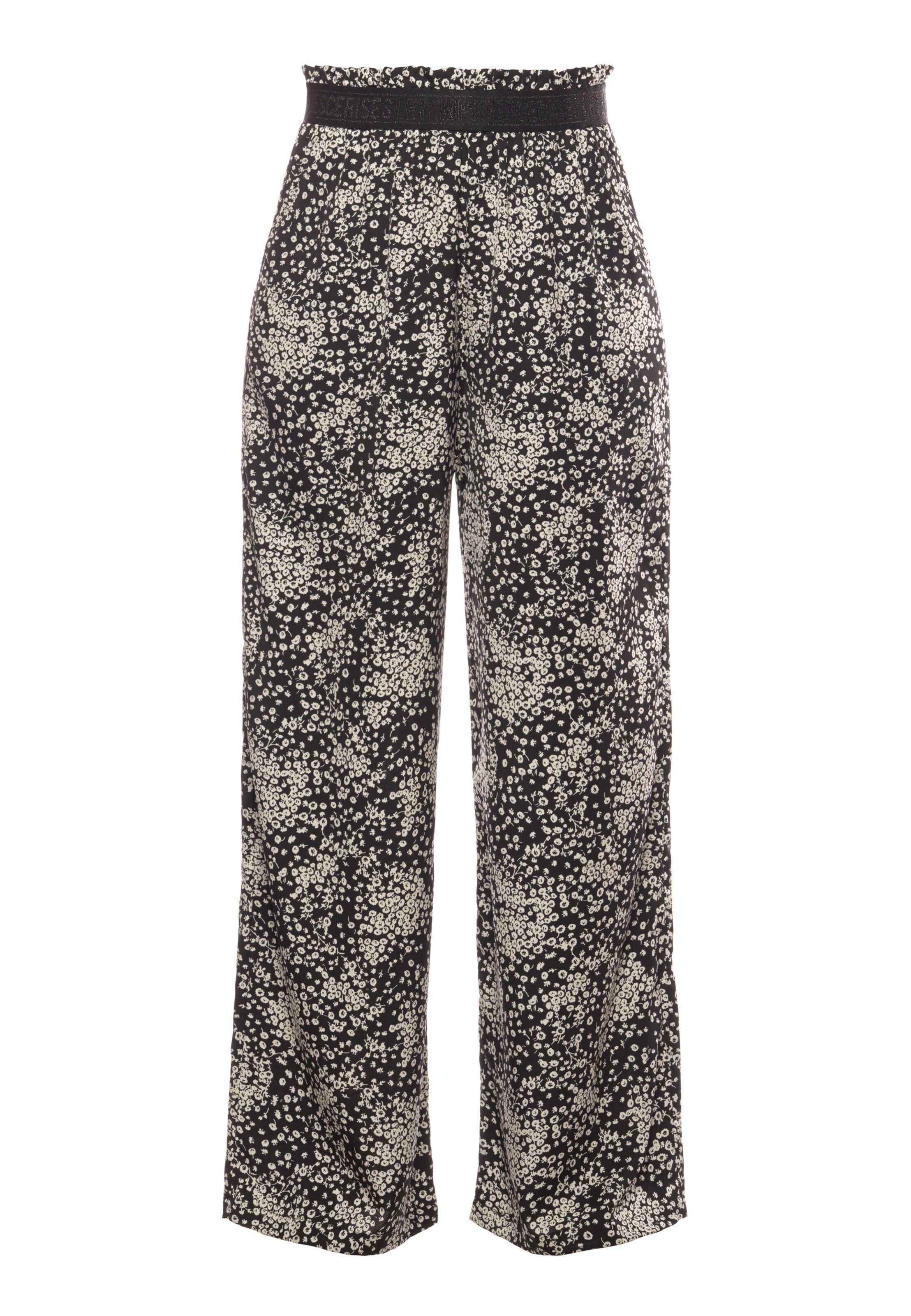 Le Temps Des Cerises Regular Stoffhose in Schwarz: Vorderseite