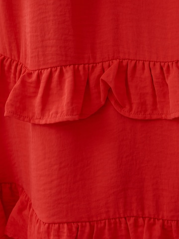 Tussah Kleid in Rot