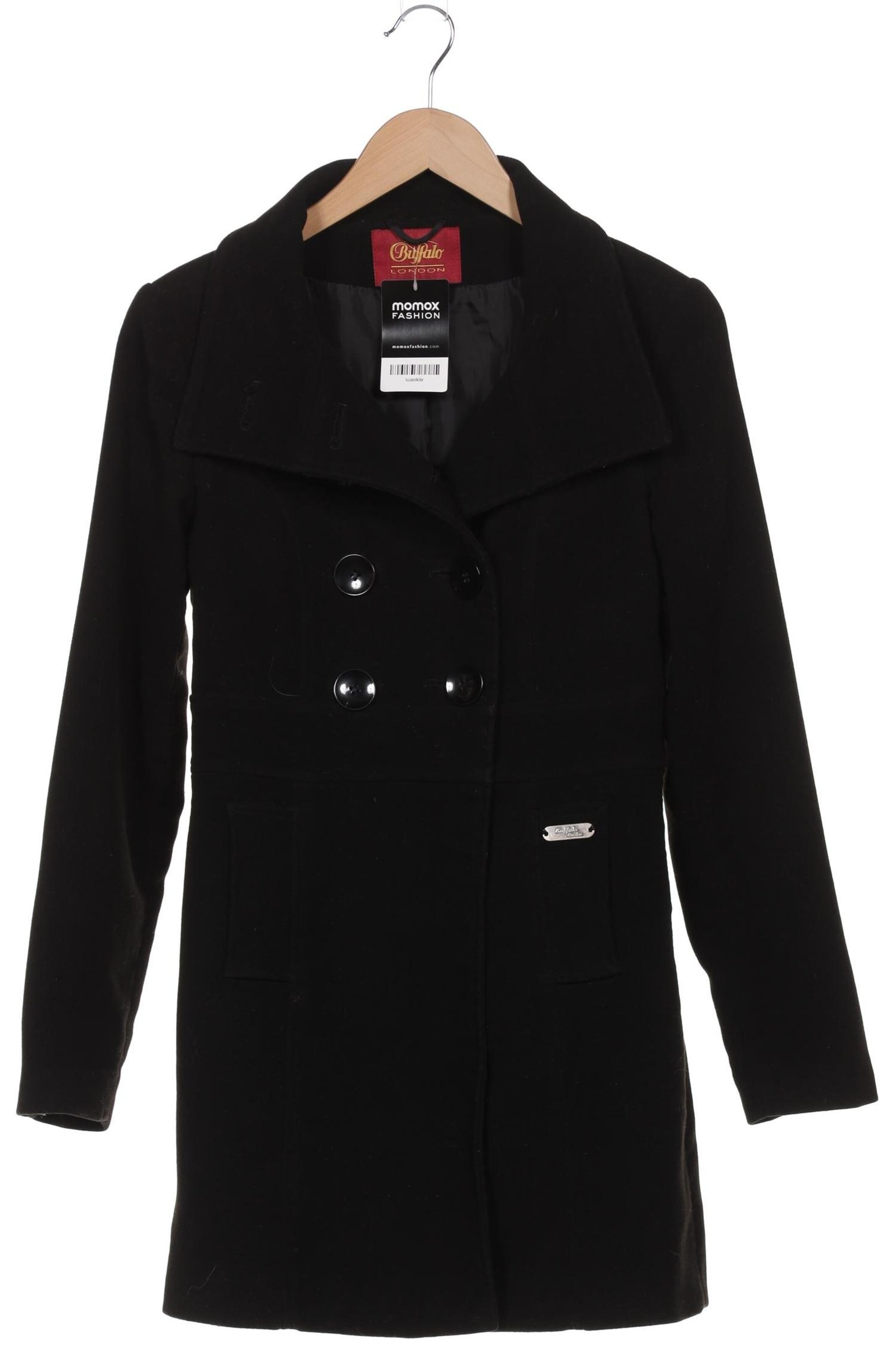 Buffalo London Mantel XXS in Schwarz: Vorderseite