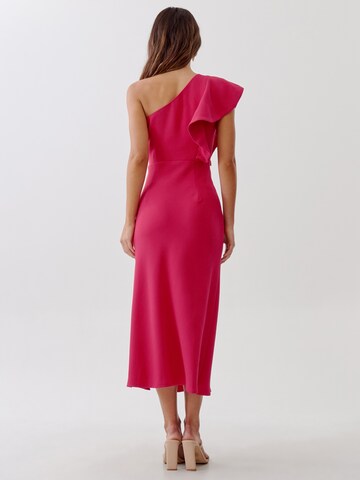 Robe de cocktail 'ROSLINA' Tussah en rose : derrière