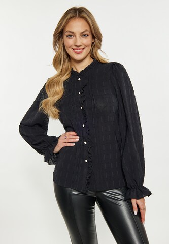 faina Blouse in Zwart: voorkant