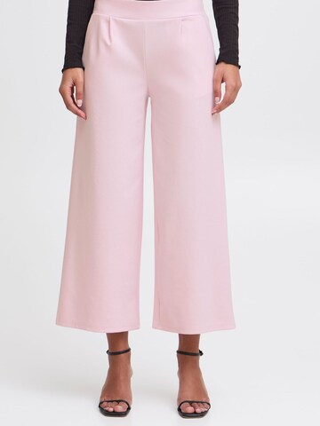 ICHI - Pierna ancha Pantalón plisado ' IHKate ' en rosa