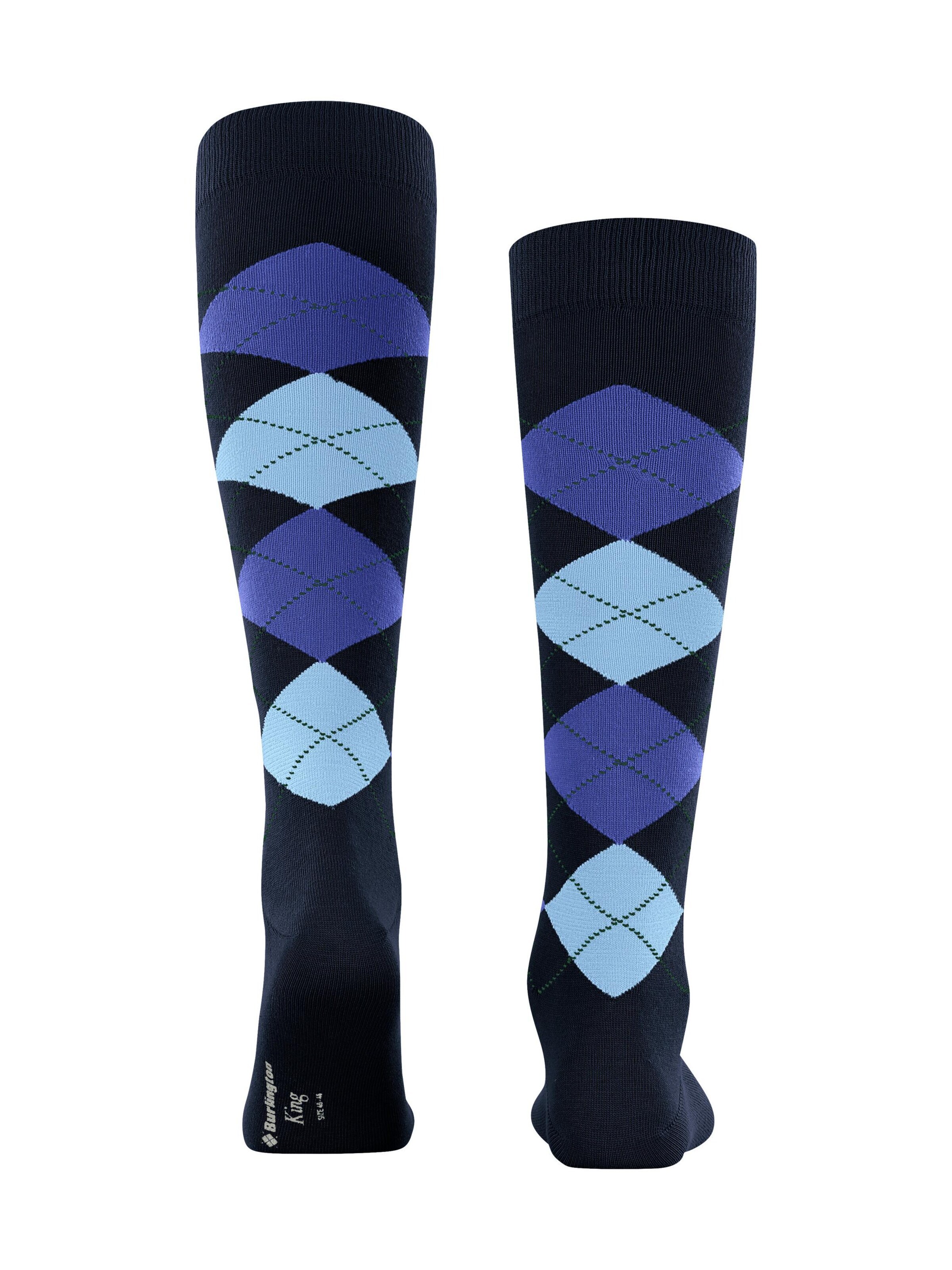 BURLINGTON Knee High Socks 'King' in Blue