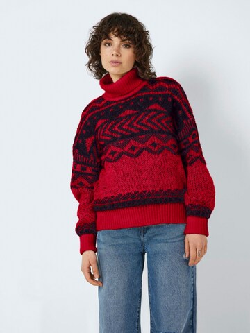 Noisy may Sweater 'NMSHARE' in Red: front