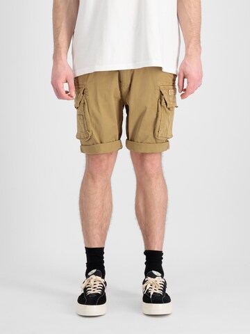 ALPHA INDUSTRIES Regularen Kargo hlače | zelena barva: sprednja stran