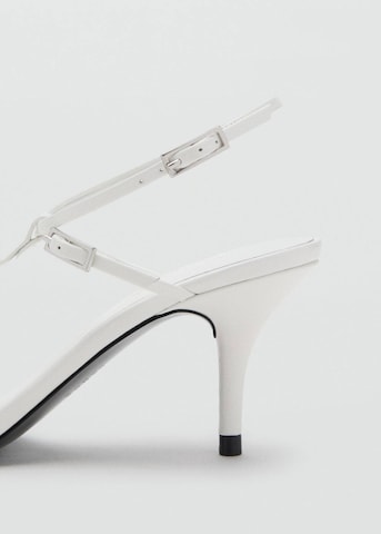 MANGO T-Bar Sandals 'Yeya' in White